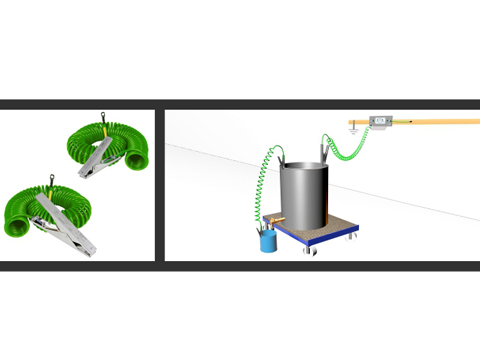 静电接地夹及接地线缆